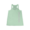 WOMENS tank top | Vertical pink text racerback tank