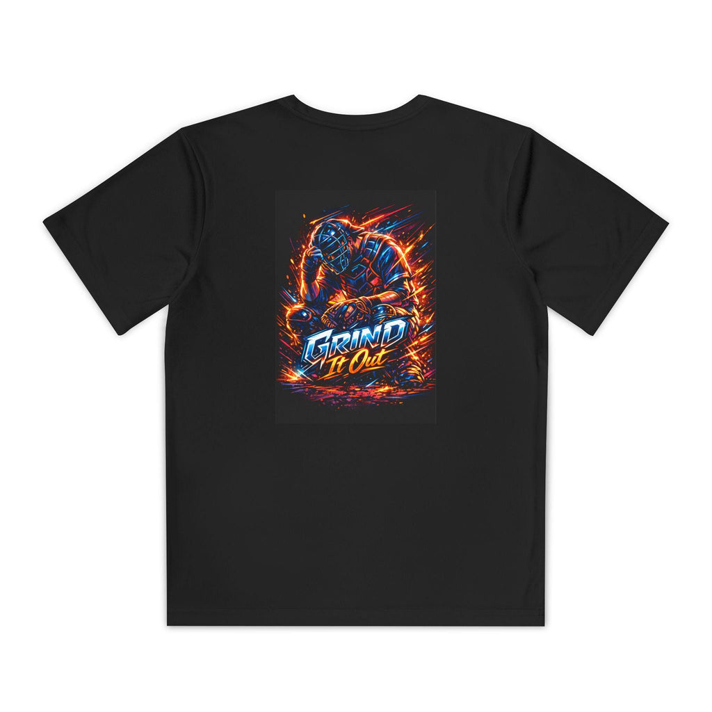 Grind It Out Gamer Graphic Tee | Youth Competitor T-Shirt, Motivational Gaming Design
