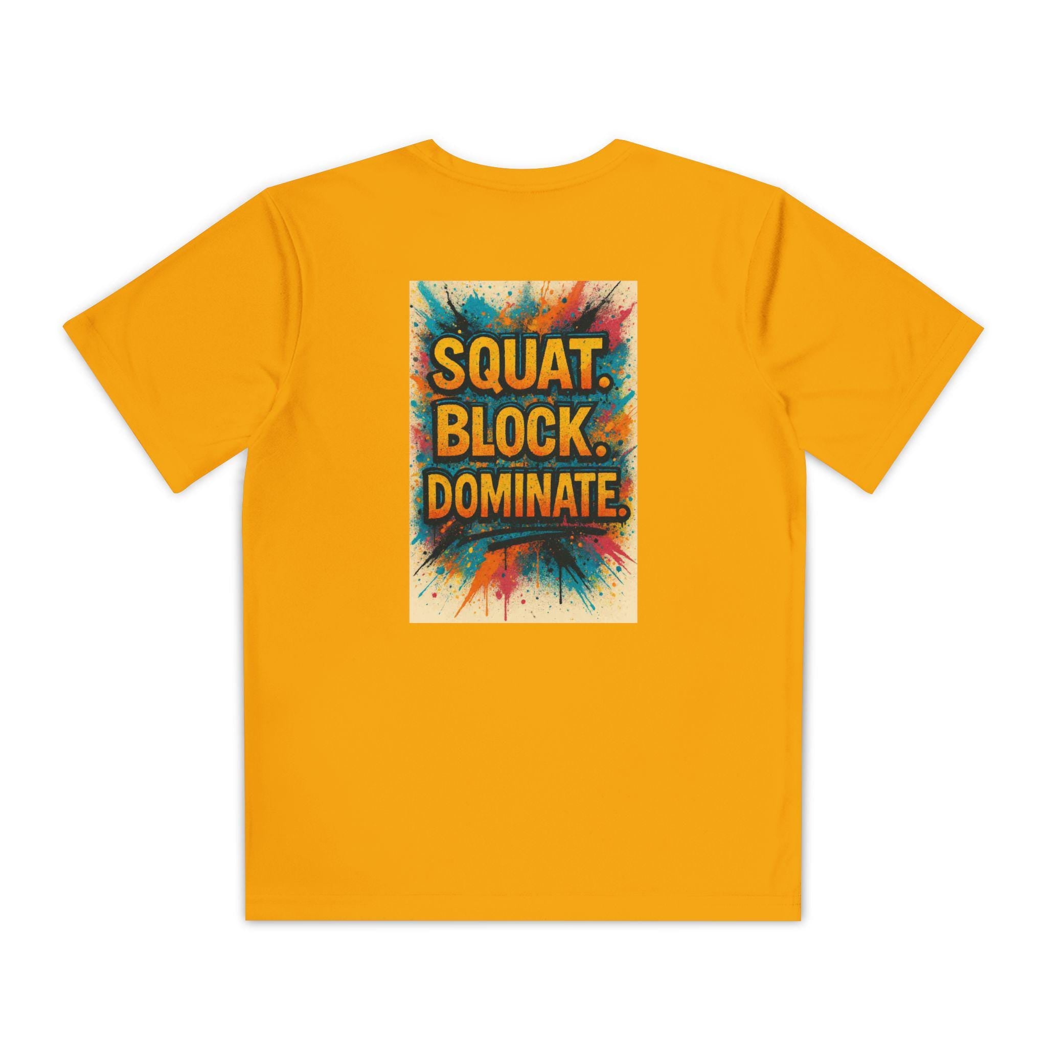 Squat Block Dominate graphic Youth Tee | Volleyball Strength Training Shirt